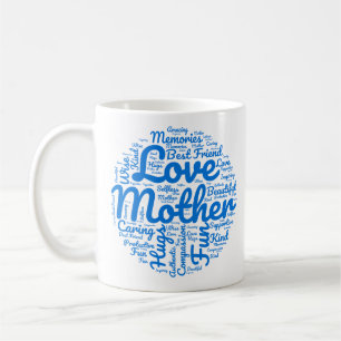 Muttermotiv-Wolke Kaffeetasse Geschenk