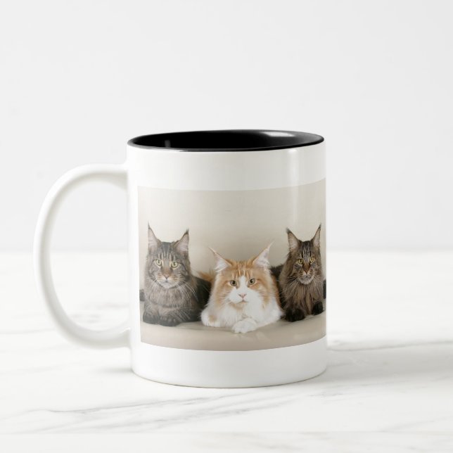 Muttermundkatzen Zweifarbige Tasse (Links)