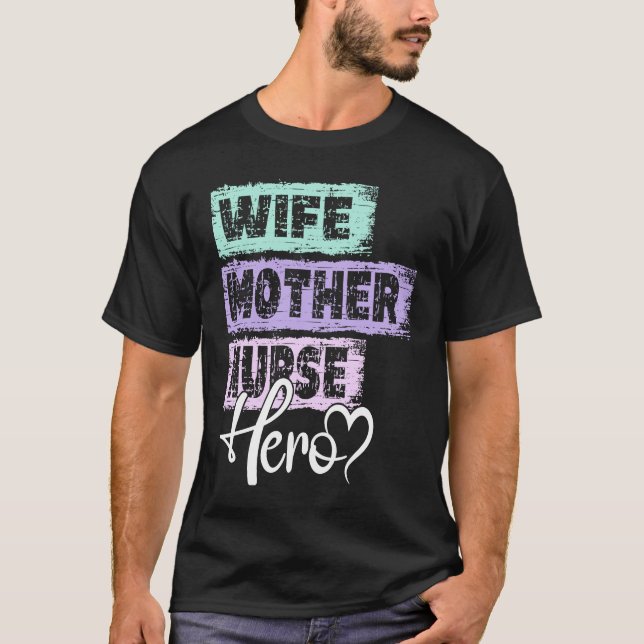Muttermutter von Beruf Krankenschwester T-Shirt (Vorderseite)