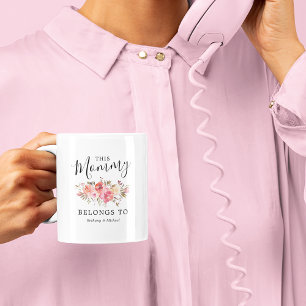 Muttermuttertag Rosa Blumenkaffeetasse Zweifarbige Tasse