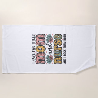 Muttern-Krankenschwester-Blumen-Vintage-Zitat-Desi Strandtuch