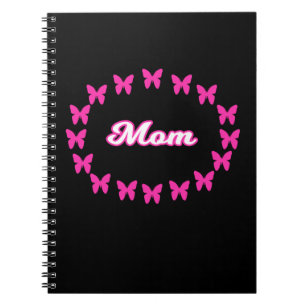 Muttern NOTIZBUCH Mit Süßen Rosa Schmetterlingen Notizblock