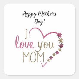 Mutterquadratischer Aufkleber