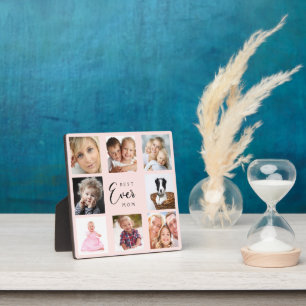 Mutterrot Rose Goldmedaille Mama Foto Collage Fotoplatte