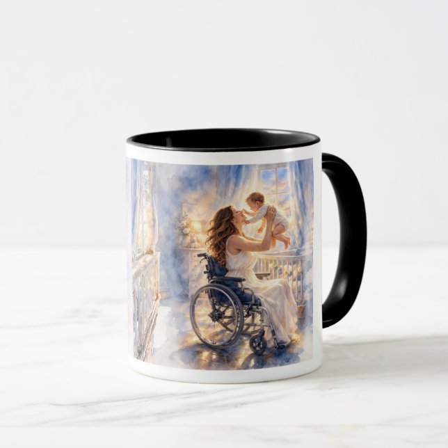 Mutters Versprechen Wasserfarben-Kunstprint Tasse (VorderseiteRechts)