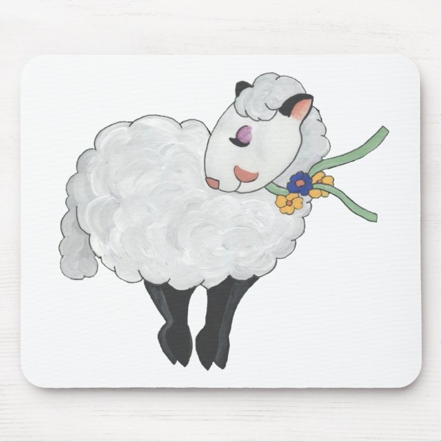 Mutterschafs nicht fett, Mutterschafs flaumig! Mousepad (Vorne)