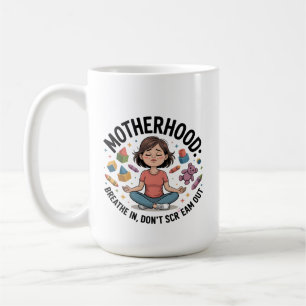 Mutterschaft Atme Ruhig Illustration Kaffeetasse