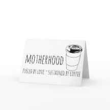 Mutterschaft (Blank Notecard): Liebe & Kaffee