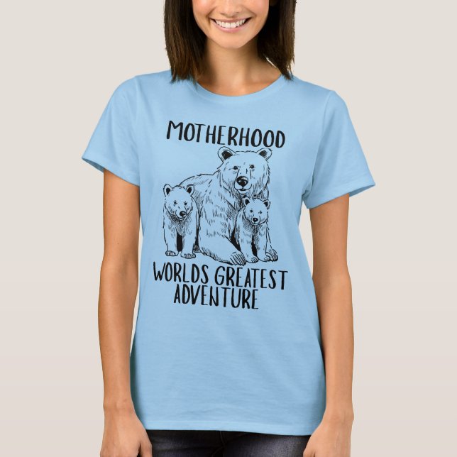 Mutterschaft: Die größte Adventure Bear-Familie de T-Shirt (Vorderseite)