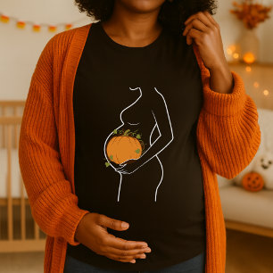 Mutterschaft Halloween Pumpkin Inside Bly T-Shirt