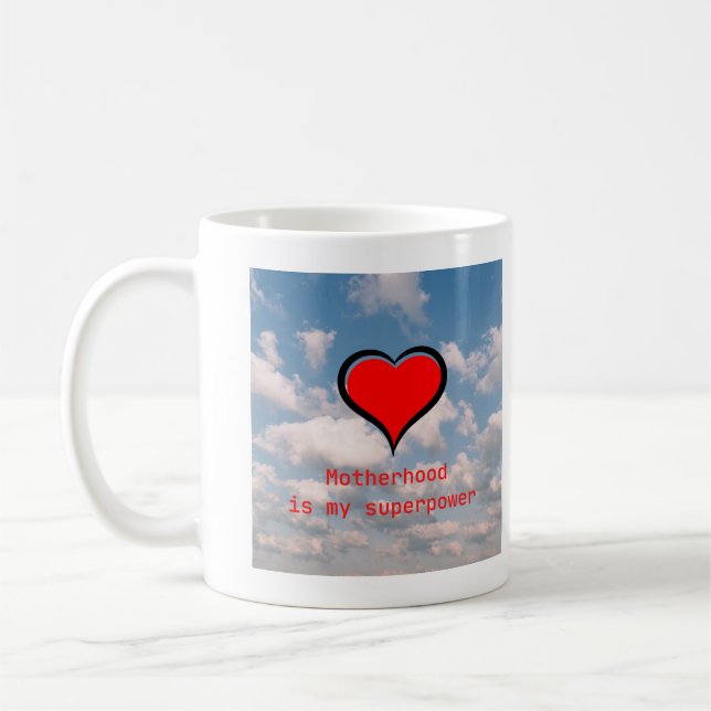 Mutterschaft ist meine Supermacht Kaffeetasse (Links)