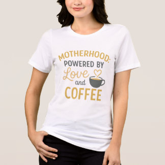 Mutterschaft: Powered by Liebe and Coffee - Fun Mo Tri-Blend Shirt
