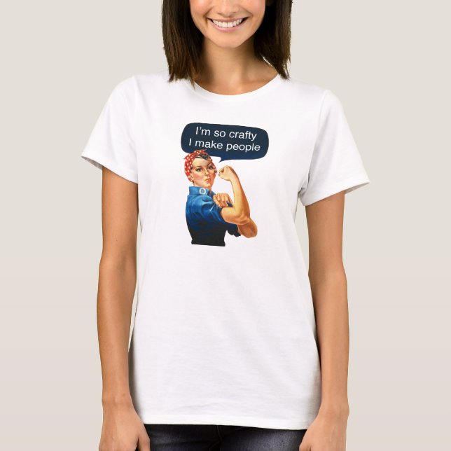 Mutterschafts-"ich bin, also Crafty, mache ich T-Shirt (Vorderseite)