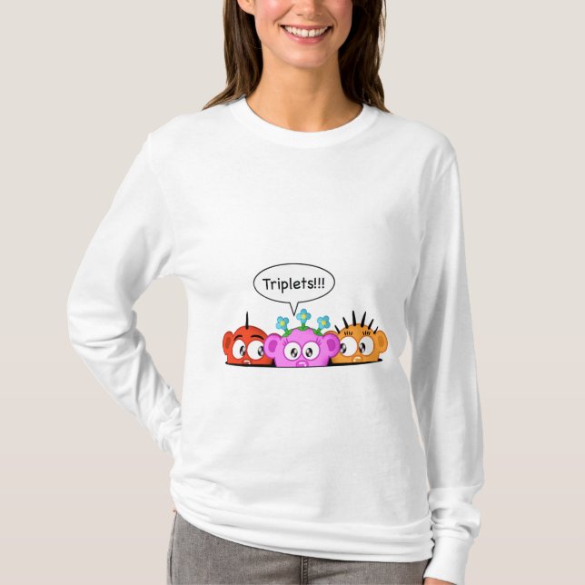 Mutterschaftsentwurf - Dreiergruppen! T-Shirt (Vorderseite)