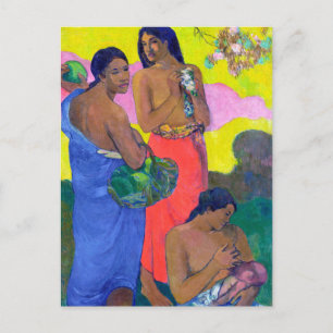 Mutterschaftsgemälde von Paul Gauguin Postkarte