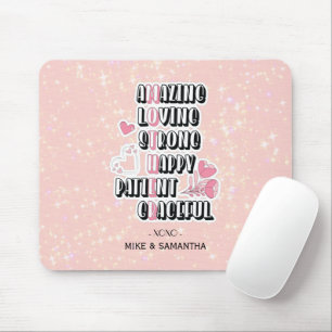 Muttersprache Akronym   Floral   Muttertagsgeschen Mousepad