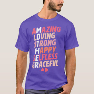 Muttersprache Akronym Phantastisch Love Starkes Gl T-Shirt