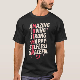 Muttersprache Akronym Phantastisch Love Starkes Gl T-Shirt
