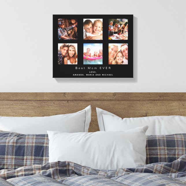 Muttersprachlerfamilie schwarz leinwanddruck (Insitu (Schlafzimmer))