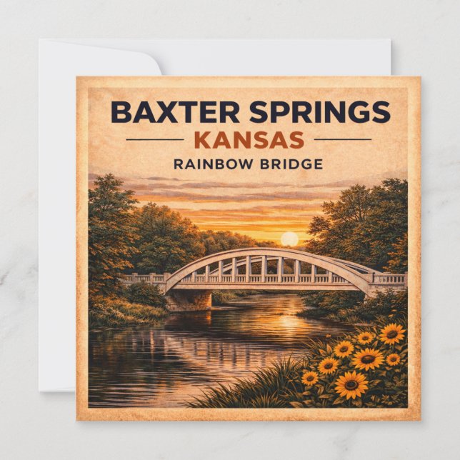 Mutterstraße Kansas Regenbogenbrücke Karte (Vorderseite)