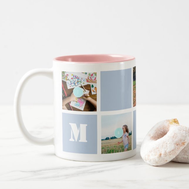 Muttertag 10 Fotos Mama Collage Tasse (Mit Donut)