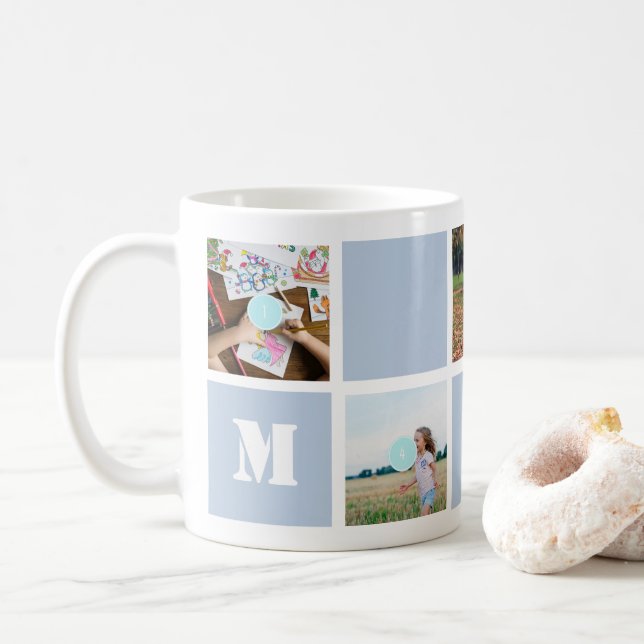 Muttertag 10 Fotos Mama Collage Tasse (Mit Donut)