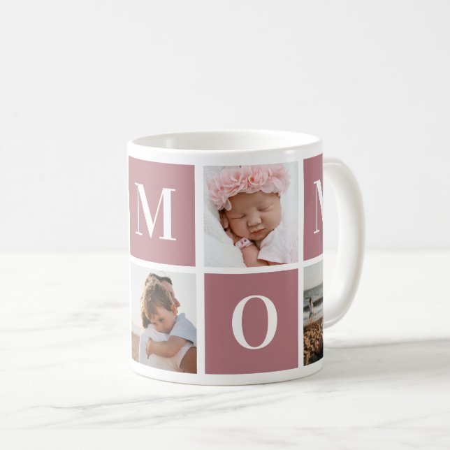 Muttertag 5 Foto Collage I Liebe Mama Tasse (VorderseiteRechts)