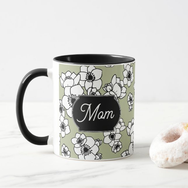 Muttertag Anemone Floral Tasse (Mit Donut)