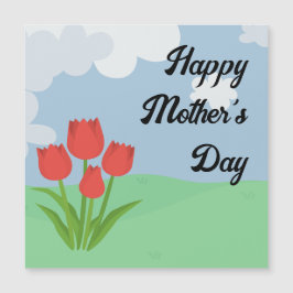 Muttertag animiert bunt Blume Cartoon Magnetkarte