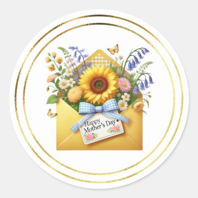 Muttertag-Aufkleber Runder Aufkleber (Vorderseite)