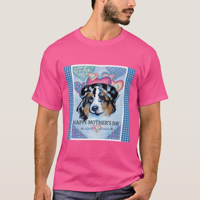MUTTERTAG AUSTRALIAN SHEPHERD T-Shirt (Vorderseite)