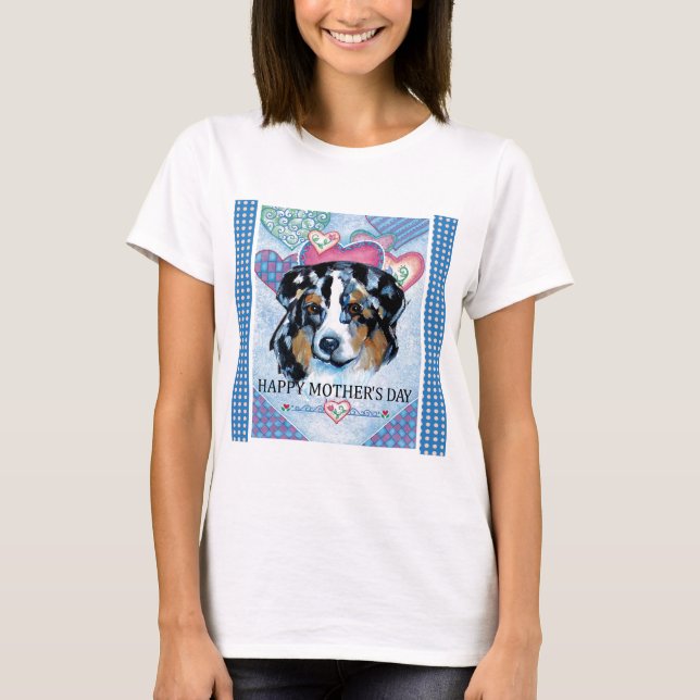 MUTTERTAG AUSTRALIAN SHEPHERD T-Shirt (Vorderseite)