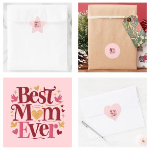Muttertag beste Mama je Herz-Aufkleber
