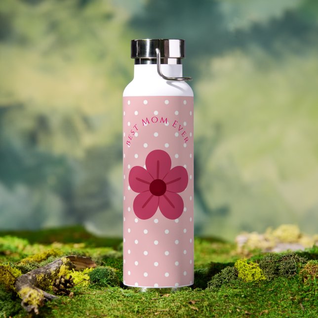 Muttertag, Beste Mutter überhaupt, Elegant, Einfac Trinkflasche (Außenbereich (gedreht))