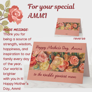 Muttertag Bester Ammi Urdu Arabische Mama Karte