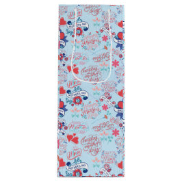 Muttertag BG 02 LBlue BG Geschenktüte Für Weinflaschen