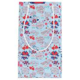 Muttertag BG 02 LBlue BG Kleine Geschenktüte