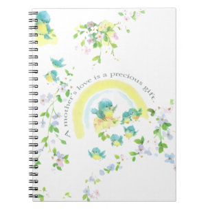 Muttertag Blaue Liebesvögel Notizblock