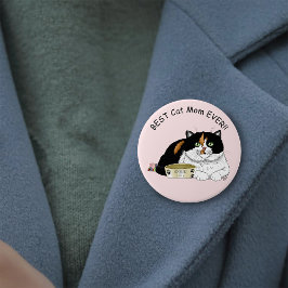 Muttertag Calico Katze Button
