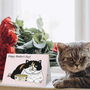 Muttertag Calico Katze Feiertagskarte
