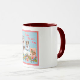 Muttertag Collies und Blumen Tasse