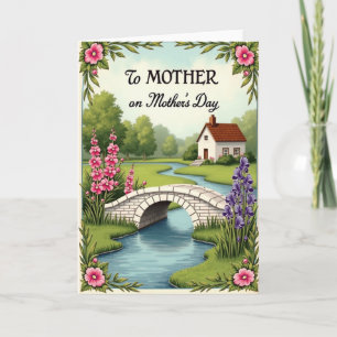 Muttertag Cottage Szene Karte