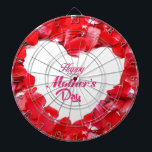 Muttertag Dartscheibe<br><div class="desc">Happy Mütter Tag Mutter Mama Mama Mama Mama I Liebe Herz Roses Blütenblätter Blumenblätter Blume</div>