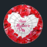 Muttertag Dartscheibe<br><div class="desc">Happy Mütter Tag Mutter Mama Mama Mama Mama I Liebe Herz Roses Blütenblätter Blumenblätter Blume</div>