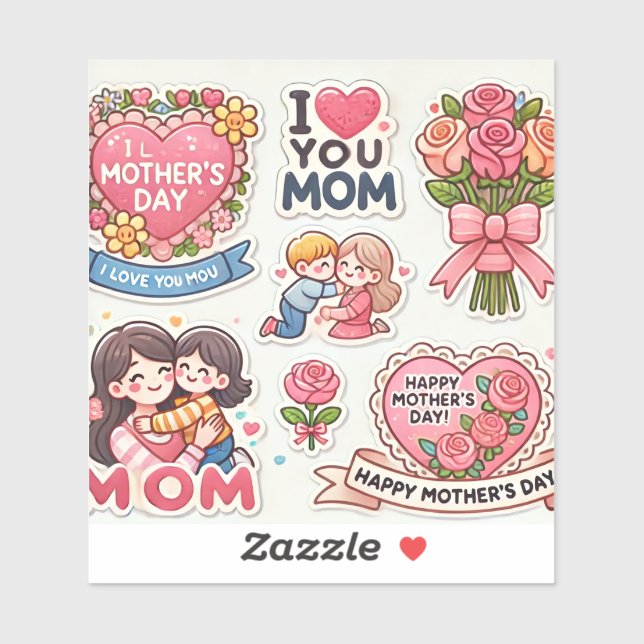 Muttertag der Aufkleber (Blatt)