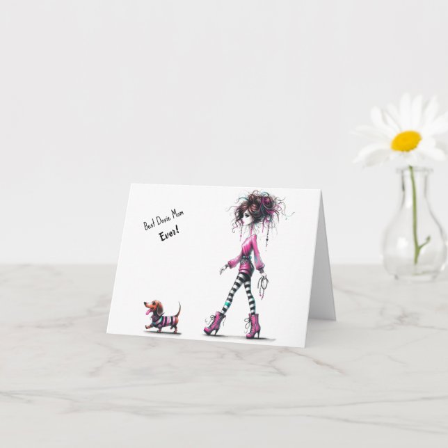 Muttertag der besten Dackel Mama Karte (Kleines Gewächs)