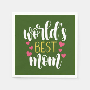 Muttertag der besten Mama der Welt Papier Napkin Serviette