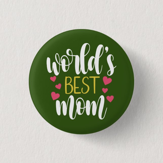 Muttertag der besten Mama der Welt | Schaltfläche  Button (Vorderseite)
