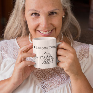 Muttertag der Elefanten personalisiert Tasse