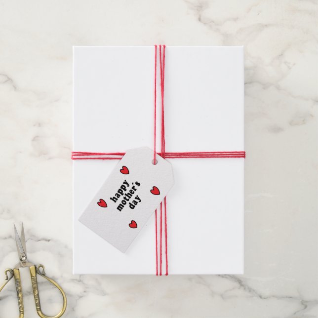 Muttertag der Roten Herzen Geschenkanhänger (Mit Garn)